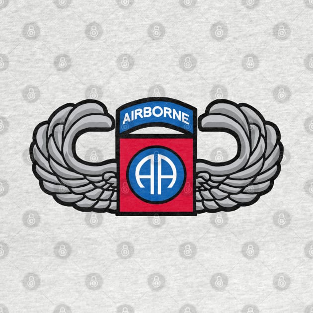 82nd Airborne Jump Wings by Trent Tides